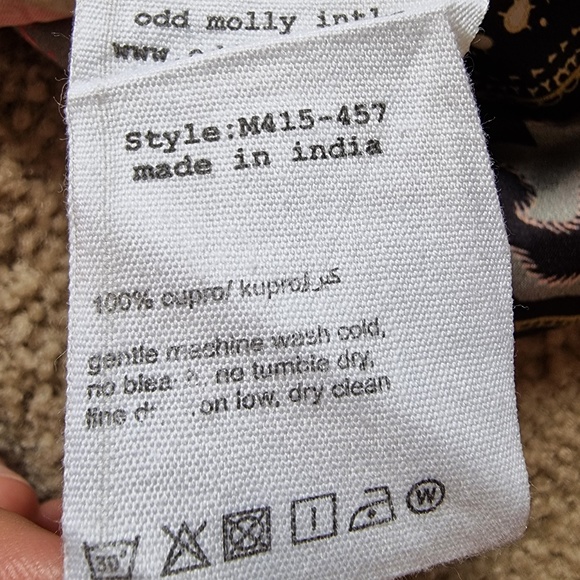 Odd Molly Sz 1 (Small) Dress Paisley Blouse Tunic - Picture 8 of 9